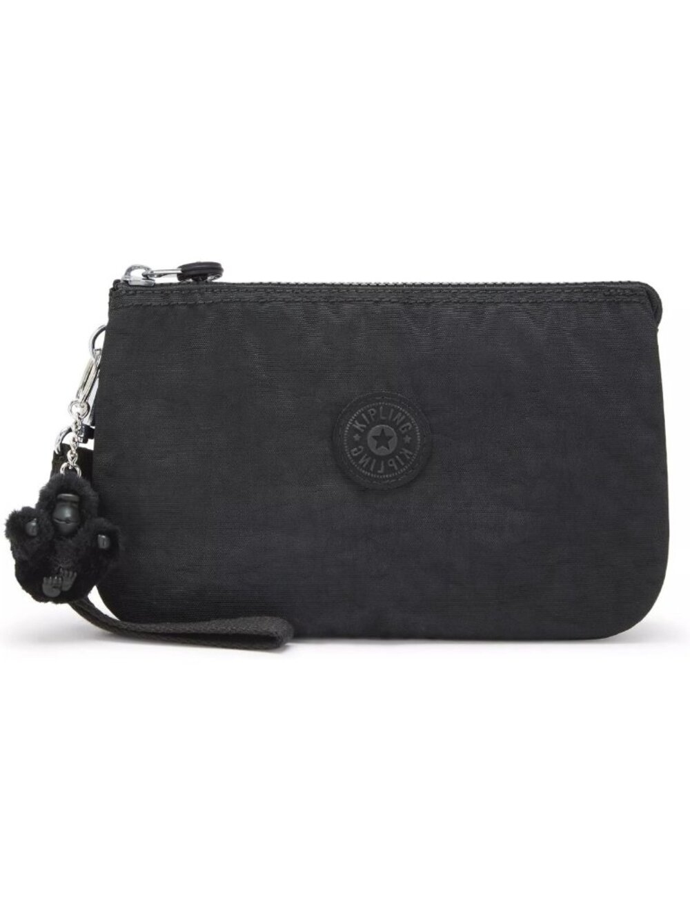 Extra Large Lightweight Nylon Wristlet & Cosmetics Organizer Pouch - Black